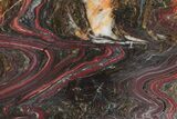 Polished Tiger Iron Stromatolite Slab - Billion Years #221795-1